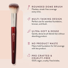 BK Beauty 106, domo denso para difuminar base crema con precisión.