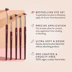 BK BEAUTY Essentials Brush Set 203, aplicación precisa de sombra