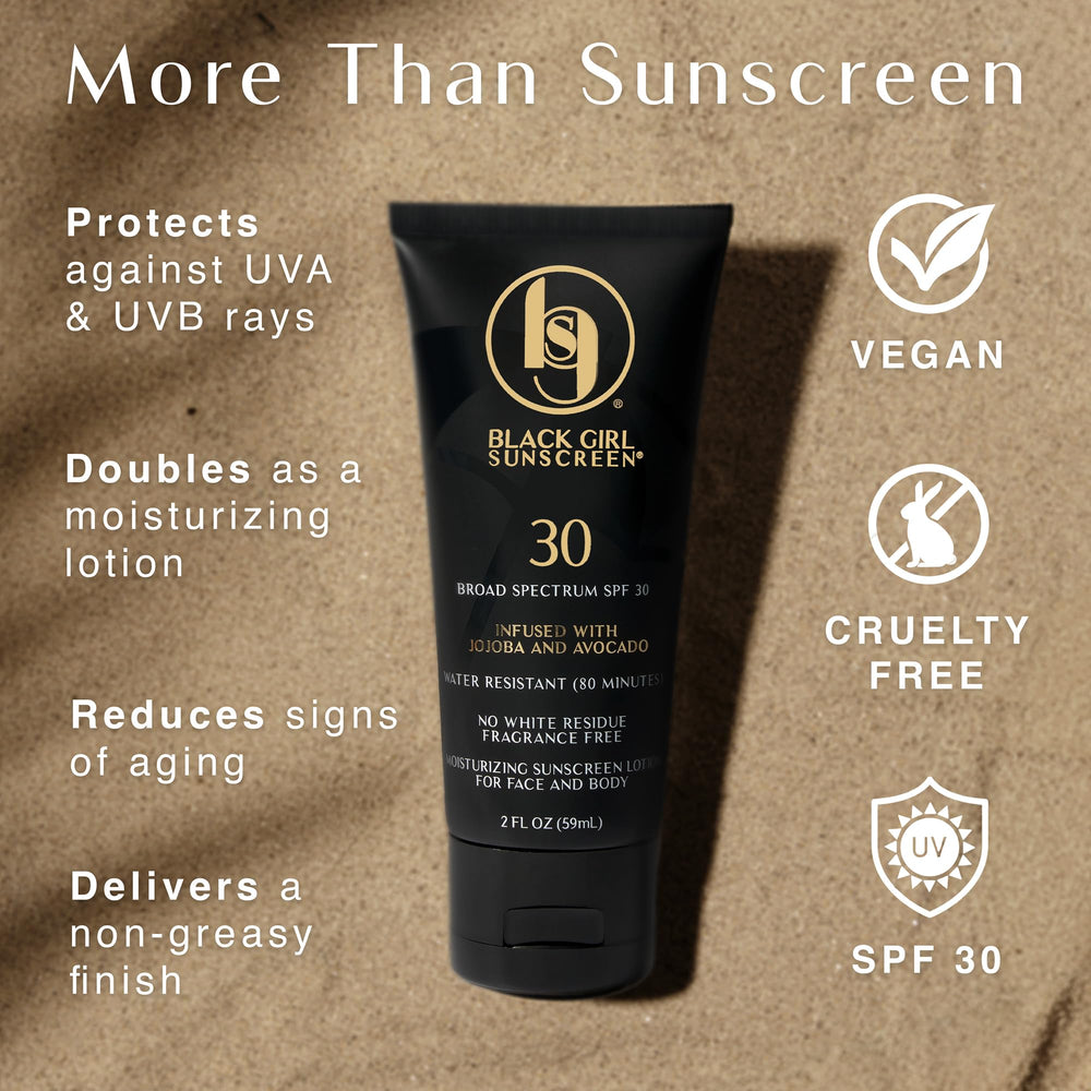 Absorption rapide qui laisse la peau hydratée après application, BLACK GIRL SUNSCREEN.