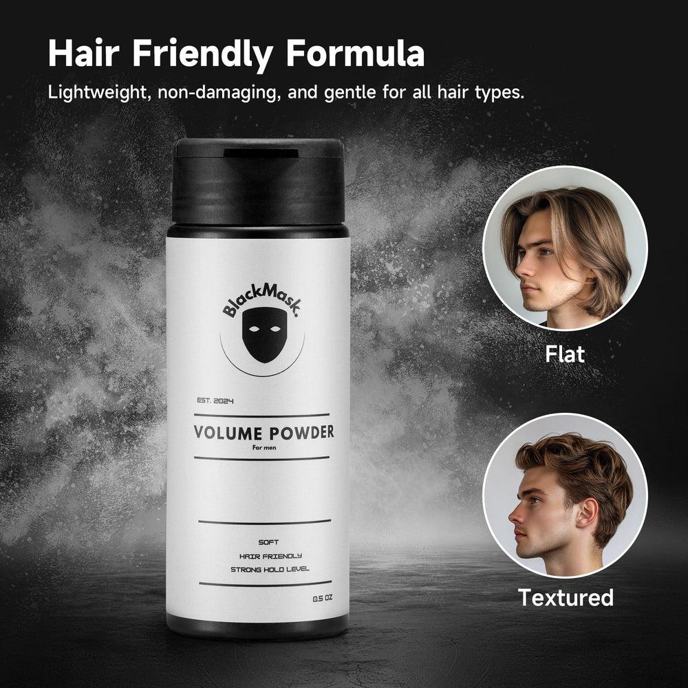 BlackMask Texture Poudre – texture visible pour looks décontractés.