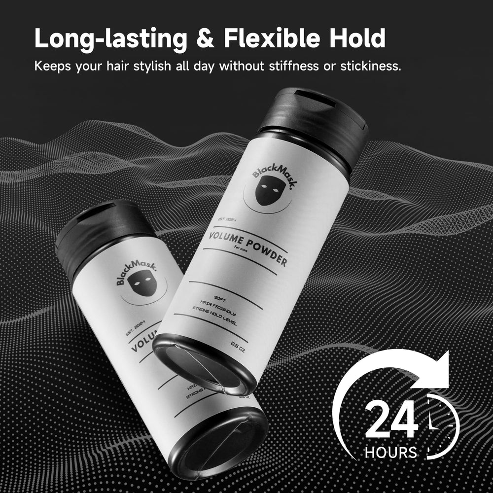 BlackMask Texture Poudre – utilisation facile sur cheveux secs pour un look rapide.