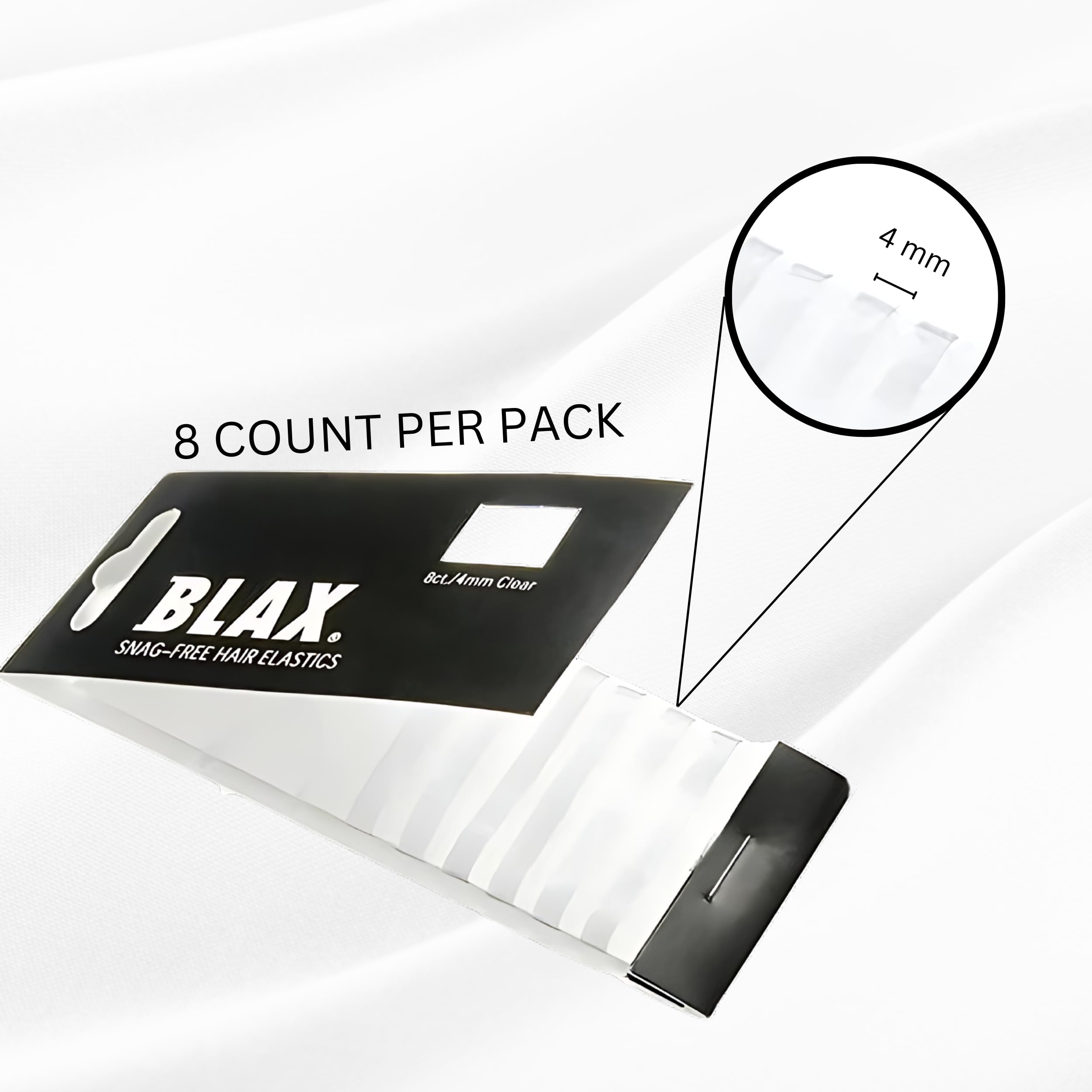 Elásticos Blax sin dano al pelo, tacto suave, ideal para recogidos duraderos.