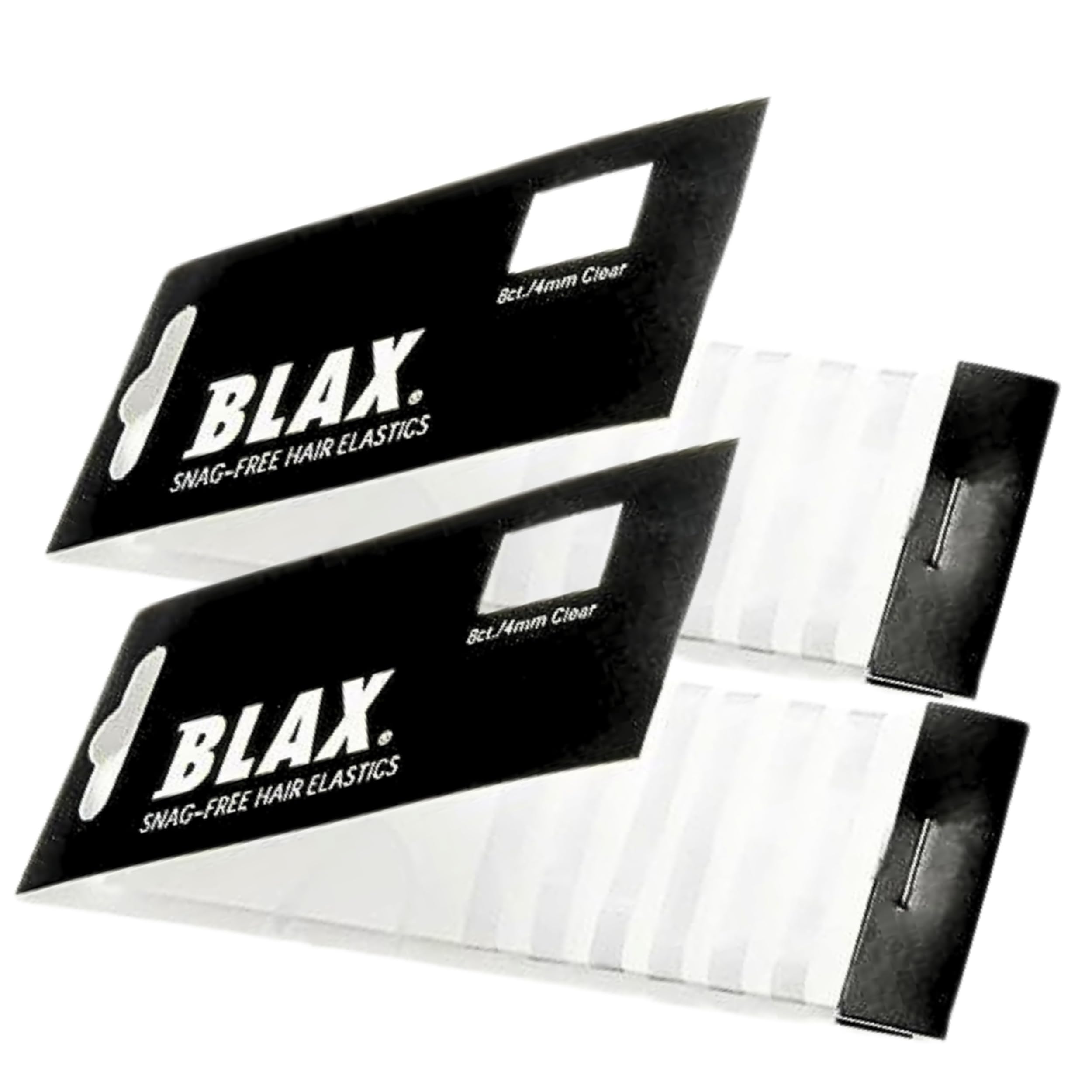 Blax elásticos transparentes de 4 mm, 8 piezas, sin enganches para un aspecto natural.