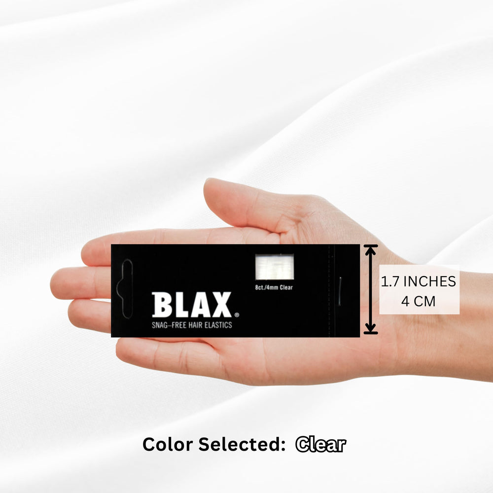 Blax elásticos transparentes para uso diario, se integran con cualquier color de cabello.