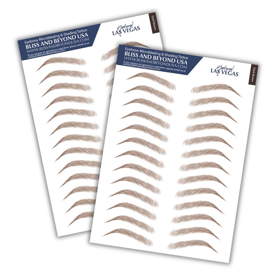 Bliss and Beyond two-sheet pack offering uniform brow pairs