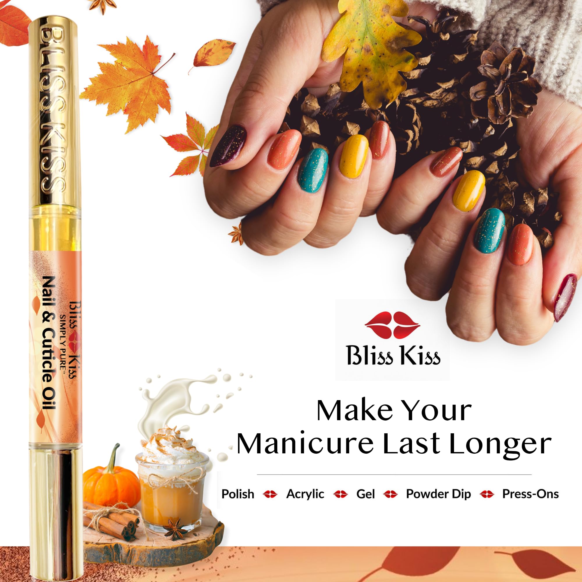 Bliss Kiss: aceite para uñas que favorece flexibilidad y cuidado de cutículas.