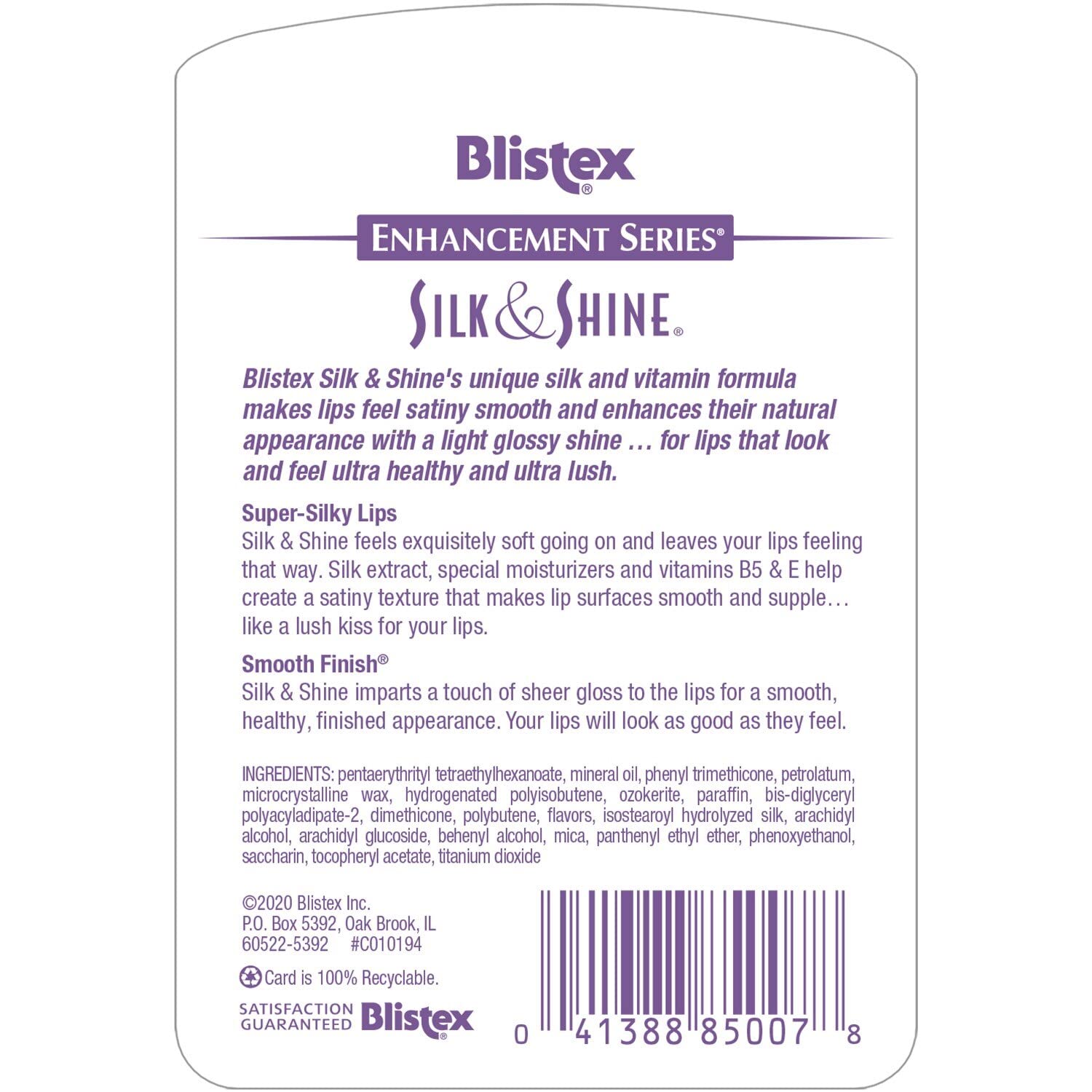 Aplicación suave de Blistex Silk & Shine para brillo ligero.