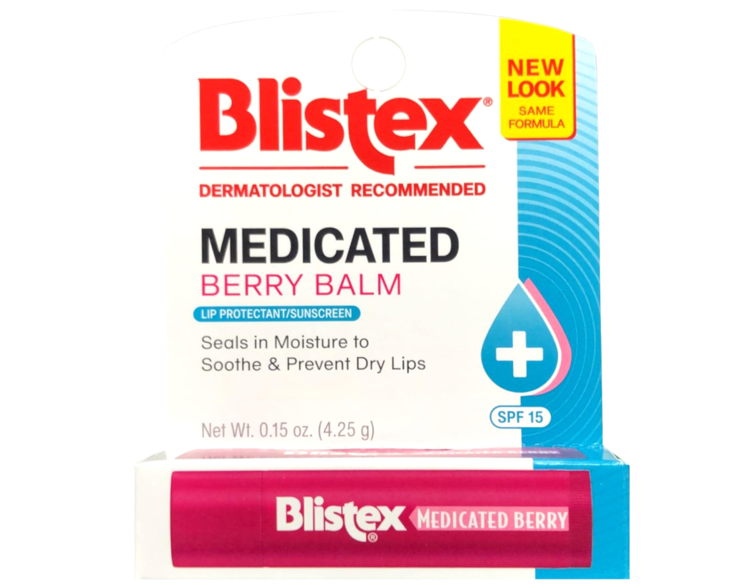 Blistex Year-round Hydration Berry lip balm for daily use.