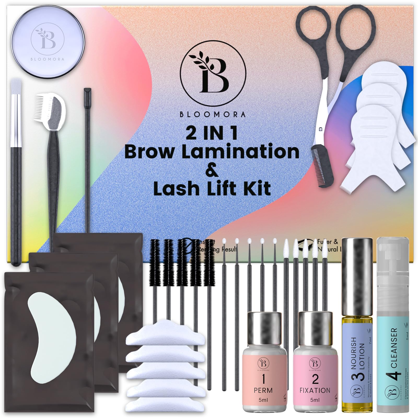 BLOOMORA conjunto laminacion cejas y pestanas para un look definido y duradero