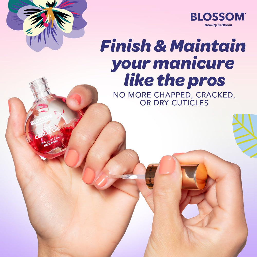 Envase Blossom de 0.5 oz listo para uso diario.