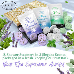 BLRIET ducha-aromaterapia-eucalipto-menta: estimulante combinación para una sesión vigorizante.