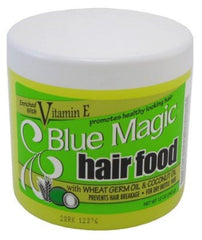 Blue Magic Hair Food Coconut — aporta brillo y suavidad al cabello.