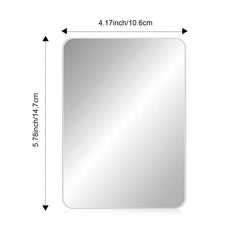 Blulu espejo magnético de cristal real rectangular 4x5-8 pulgadas para visión nítida