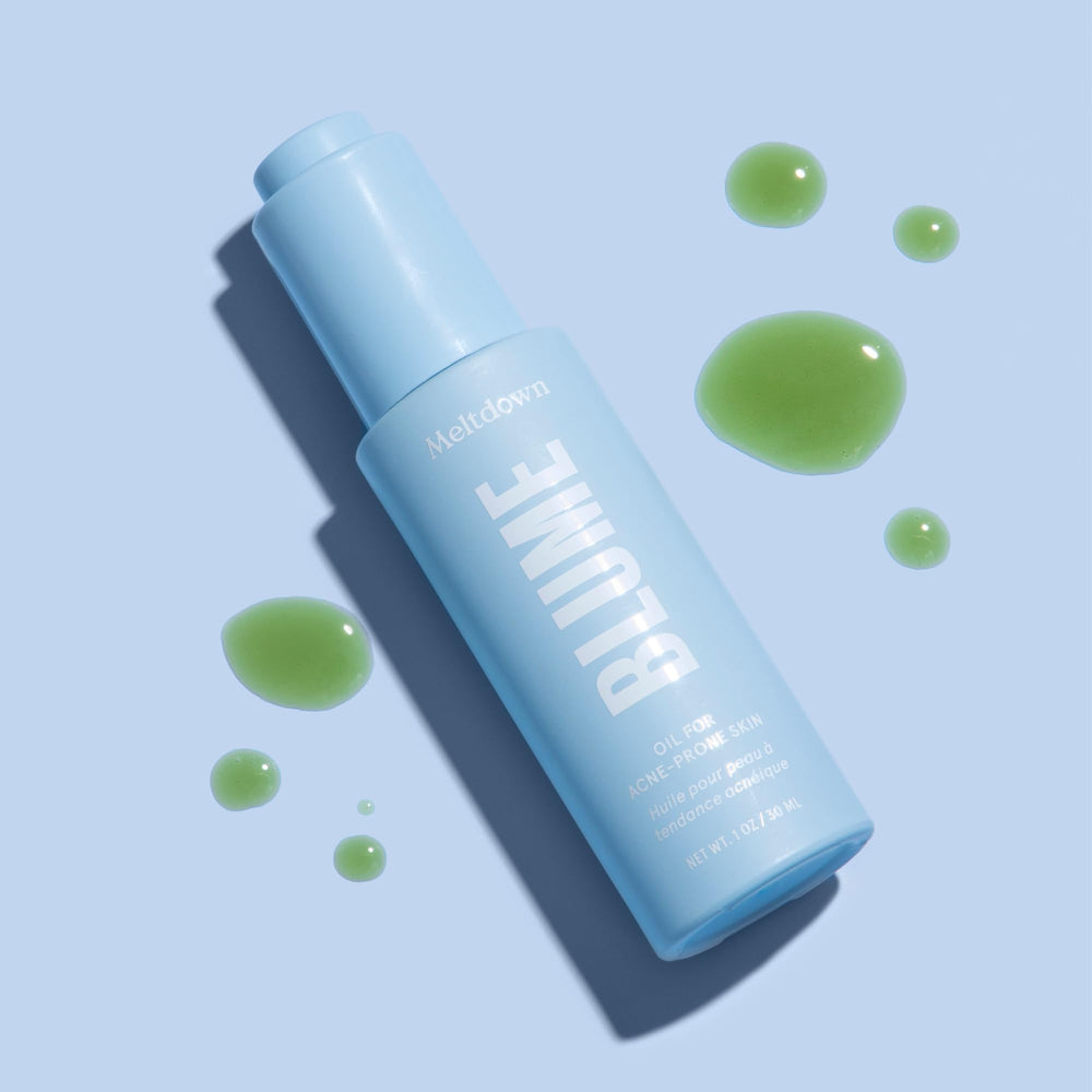 Blume Meltdown: uso nocturno suave para piel propensa a brotes.