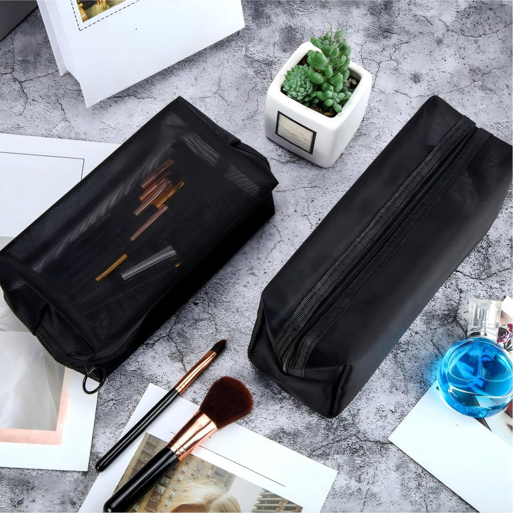 Boao bolsa malla para cosméticos y cepillos de maquillaje.