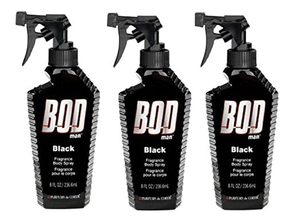 Bod Man aerosol corporal negro: botella de 237 ml, ideal para uso diario.