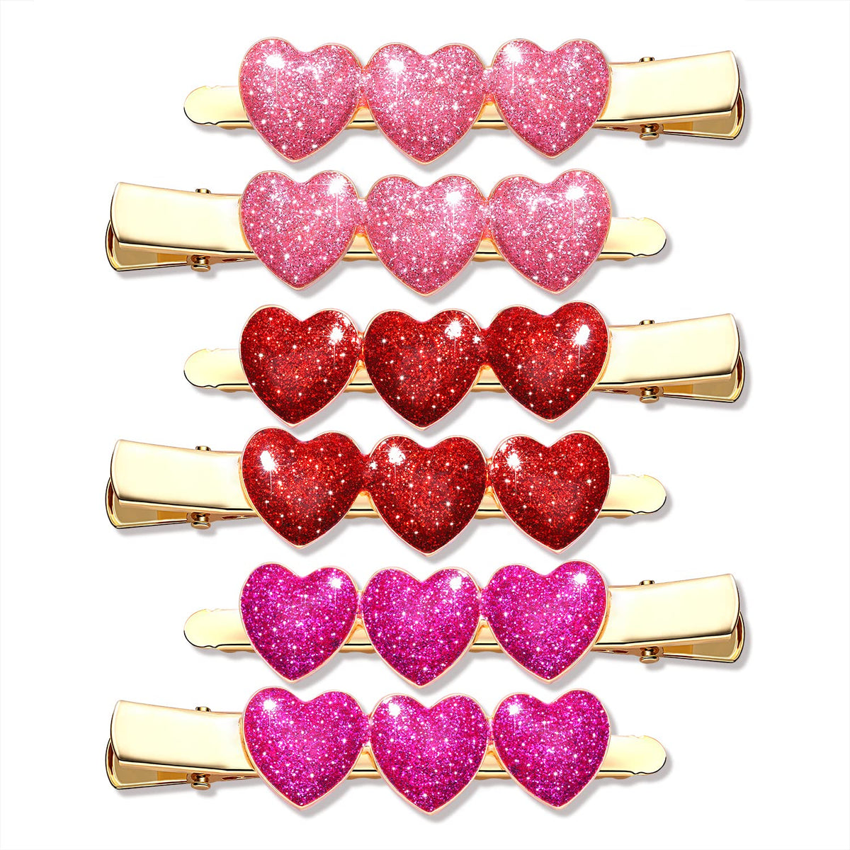 Pinza de pelo Boderier con corazón rojo brillante para looks con estilo y duraderos.