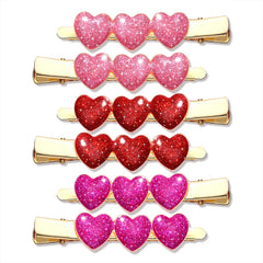 Pinza de pelo Boderier con corazón rojo brillante para looks con estilo y duraderos.