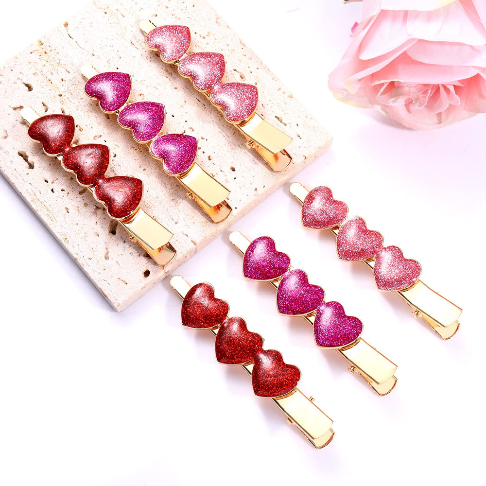 Pinza de pelo Boderier con corazón rosa para ocasiones festivas.