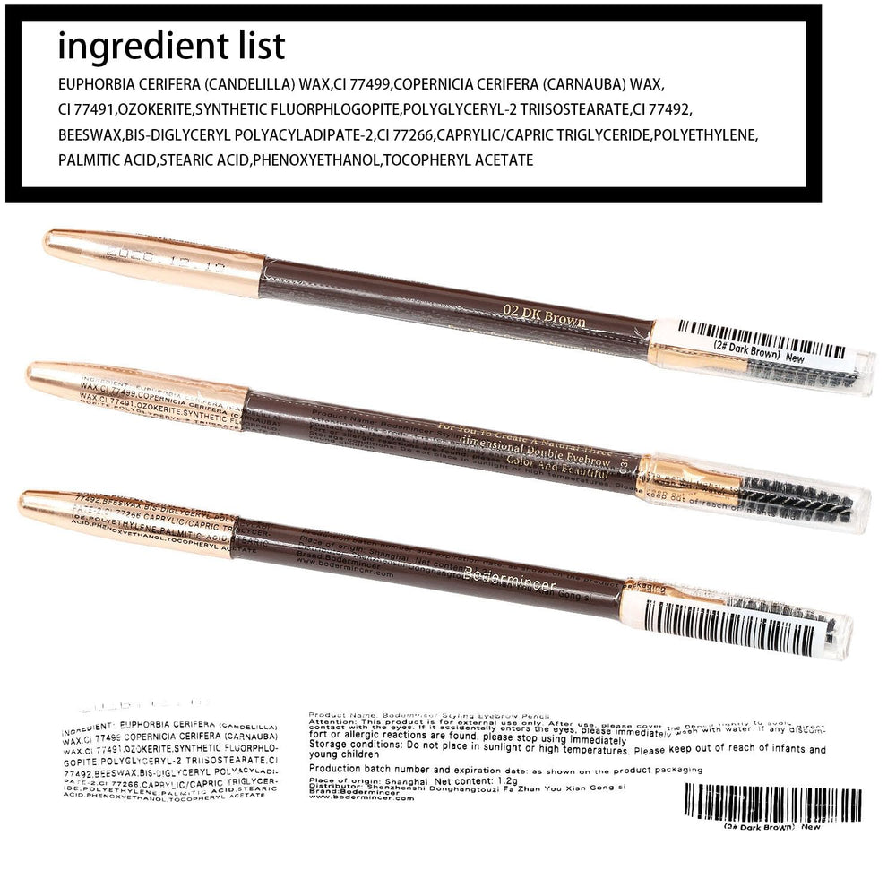 Bodermincer delineador cejas - colores compatibles con tonos de pelo