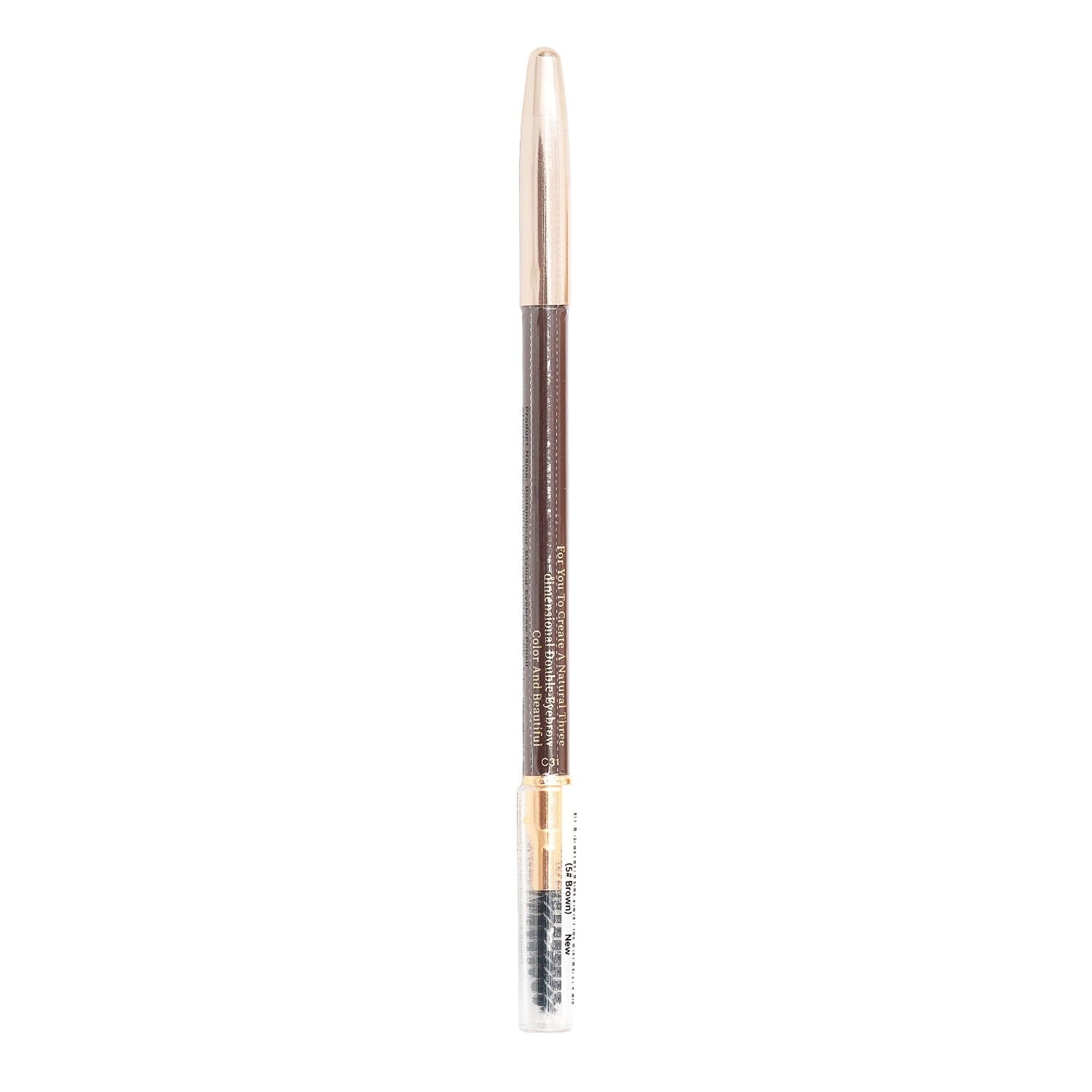 Bodermincer lápiz de cejas marrón, color cálido para piel clara.