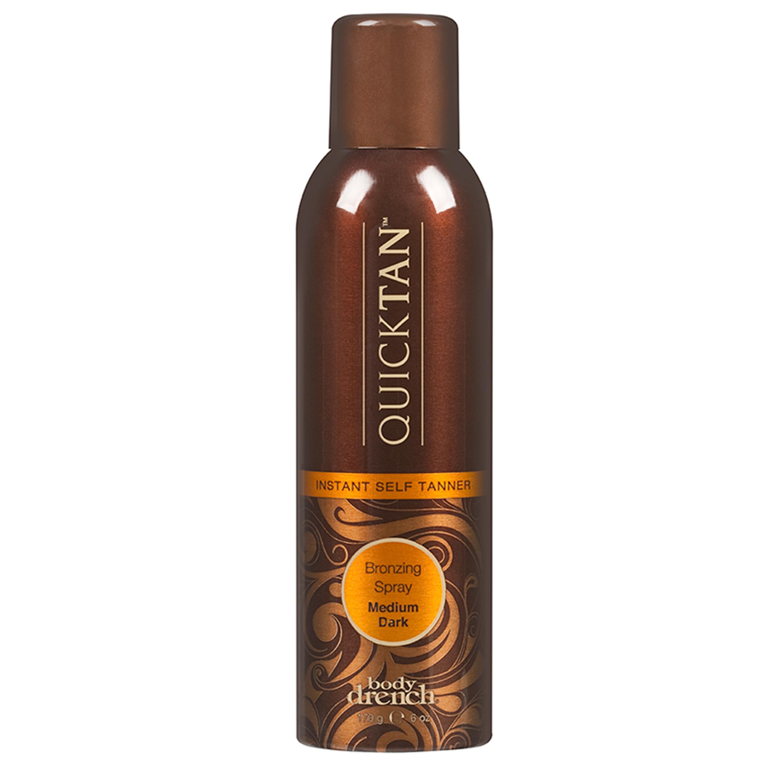 Body Drench QuickTan botella bronceado instantáneo para color natural y duradero.
