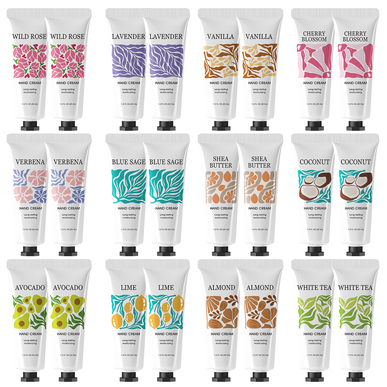 BODY & EARTH # LOVE 24-pack crema de manos regalos: hidratación suave diaria