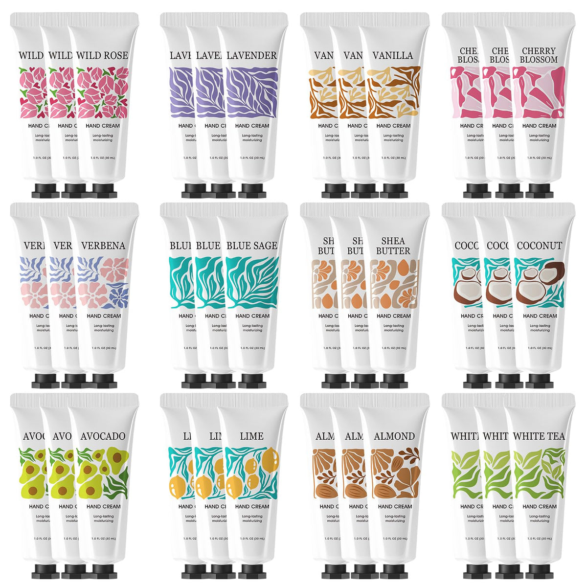 BODY & EARTH # LOVE set de 36 cremas de manos para regalo y viaje