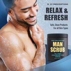 Textura exfoliante de Body Prescriptions para eliminar células muertas y suavizar la piel.
