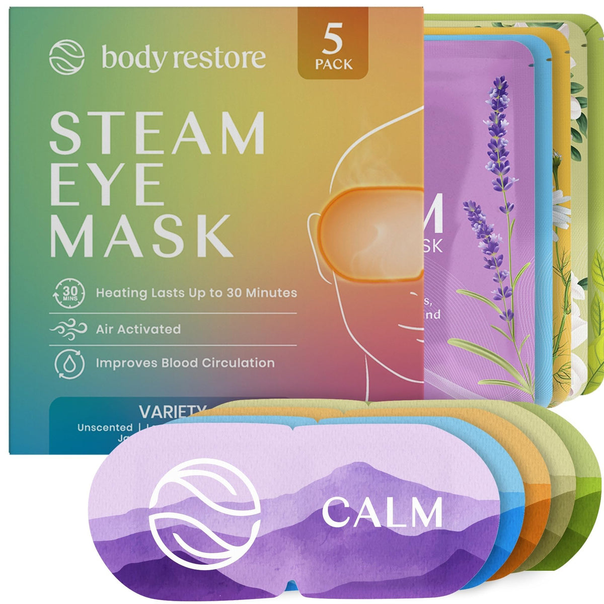 Body Restore antifaz termico ojos relajacion suave y calmante durante la jornada