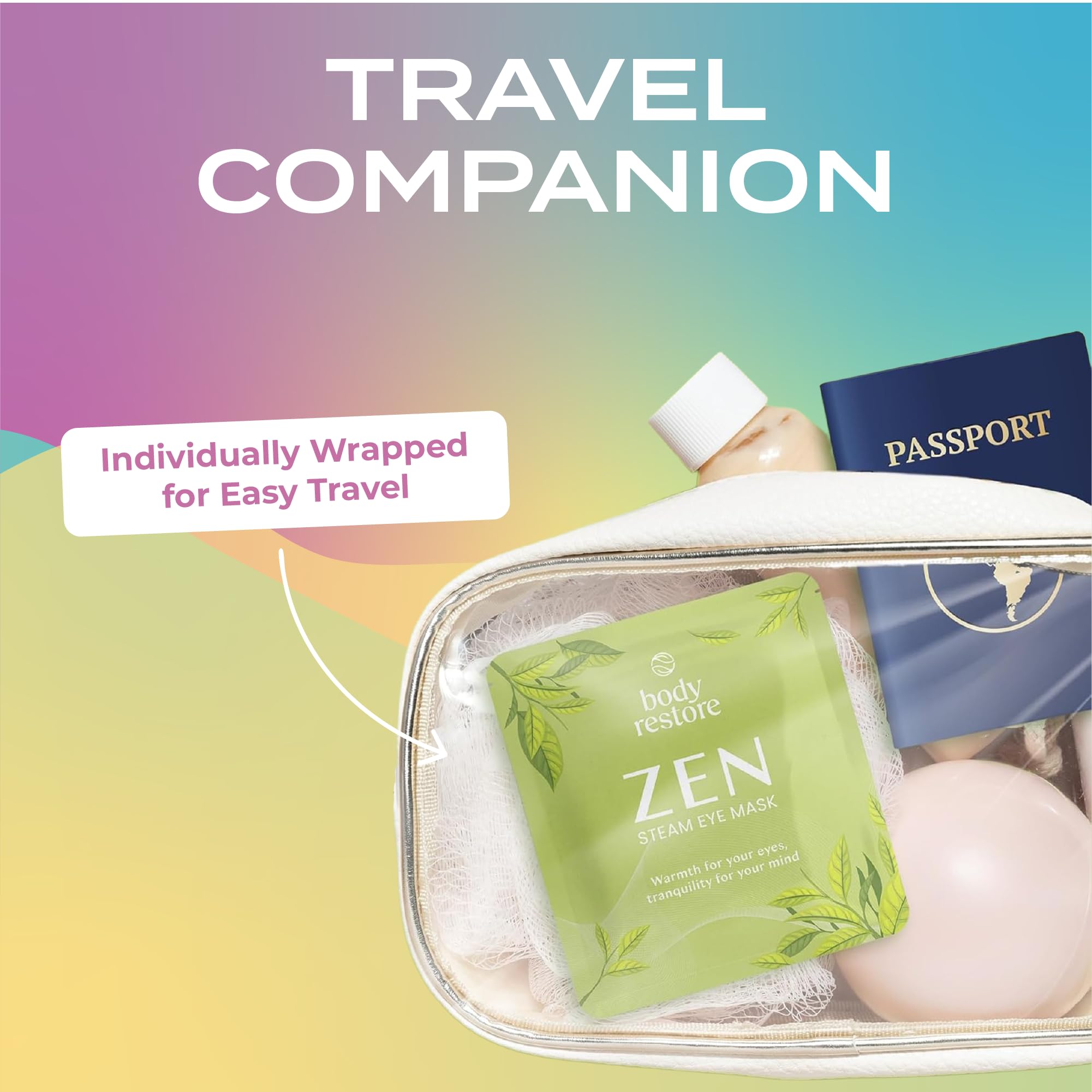 Body Restore antifaz termico ojos sin fragancia alivio discreto para alergias y sensibilidad