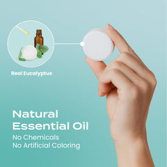 Body Restore closeup de la disolución, mostrando aceites esenciales liberándose.