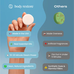 Body Restore formato compacto para viaje, perfecto para relajarte en cualquier lugar.