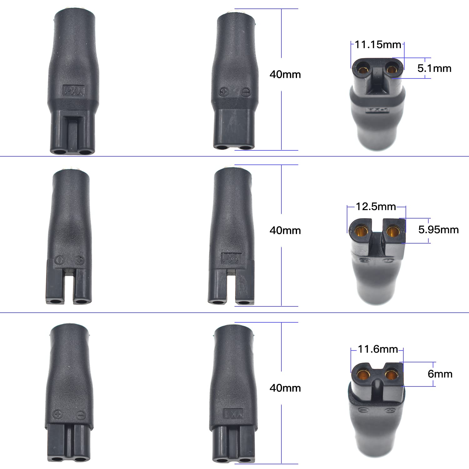 BOEEA conectores compatibles para múltiples modelos Norelco, facilita recargas.