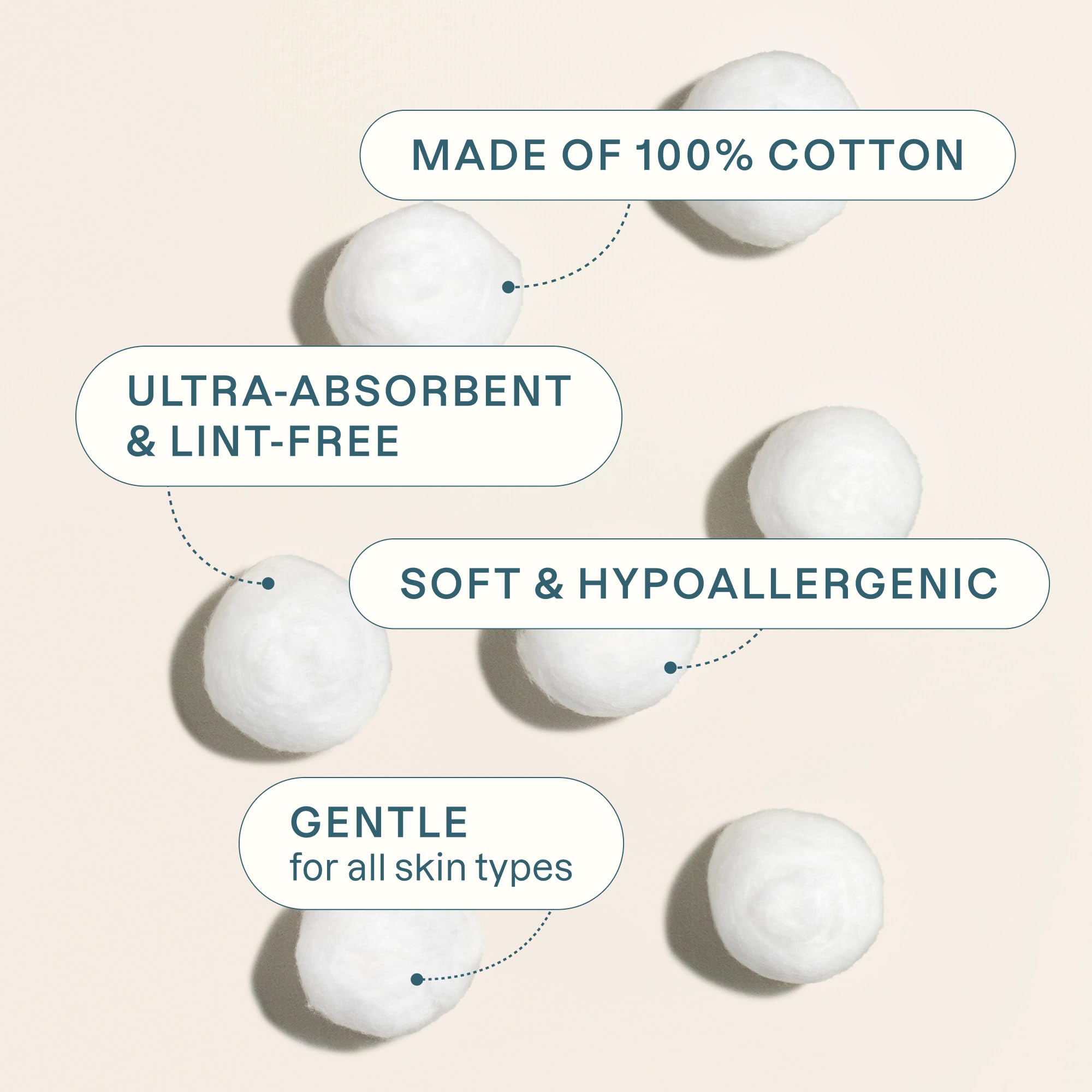 Cliganic bolas-de-algodon-100-puro-y-natural: opción sostenible y libre de químicos artificiales