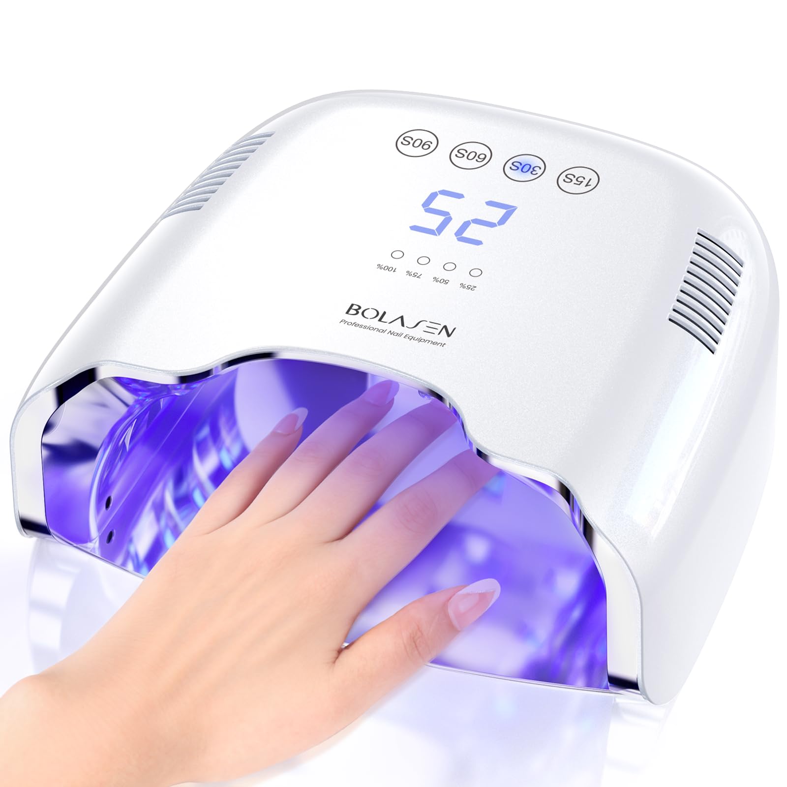 BOLASEN P30 Pro lámpara UV inalámbrica para uñas, secado rápido en casa