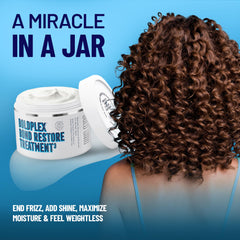Cabello dañado recibiendo tratamiento BoldPlex para suavidad