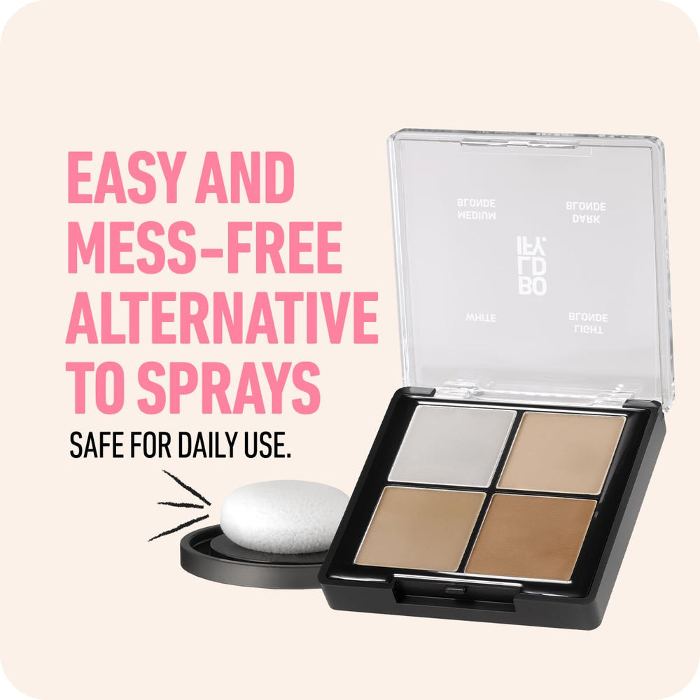 Root regrowth area filled in with Boldify Hairline Powder on model
