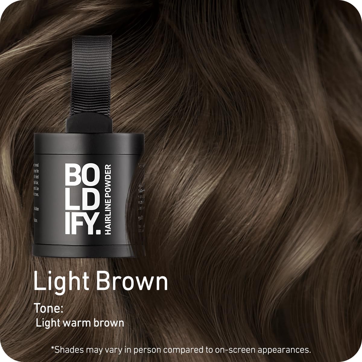 Boldify Polvo línea cabello - Cobertura de canas con acabado natural