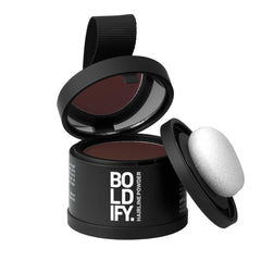 Boldify polvo línea cabello compacto ofrece cobertura rápida y natural.