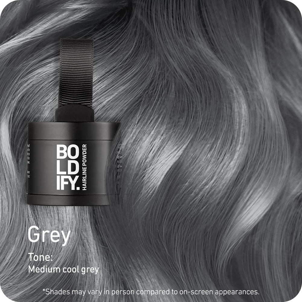 Boldify Polvo de línea capilar cubre canas con cobertura natural