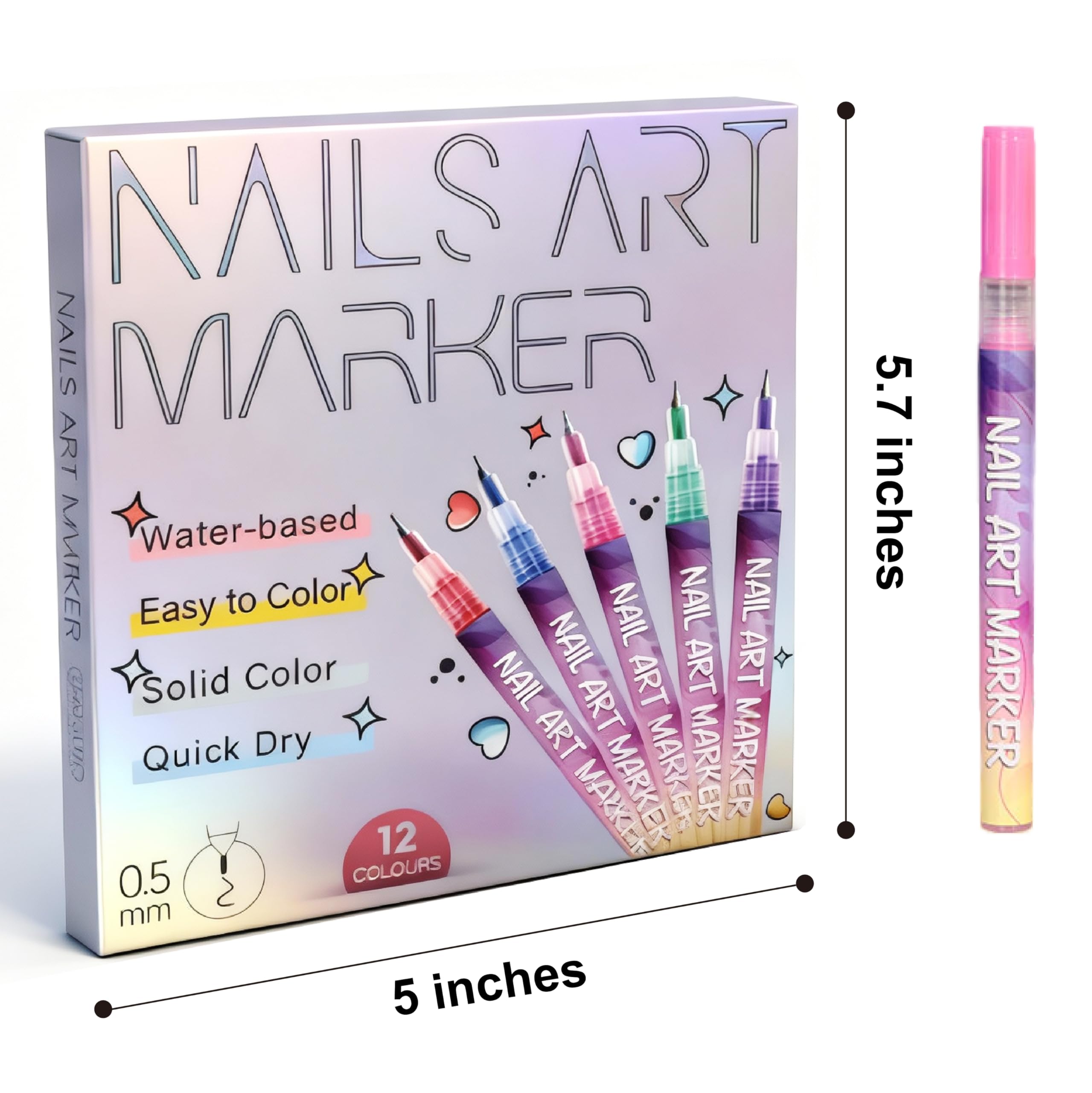 BOLOBLMEE quick-dry formula delivers smudge-proof designs.