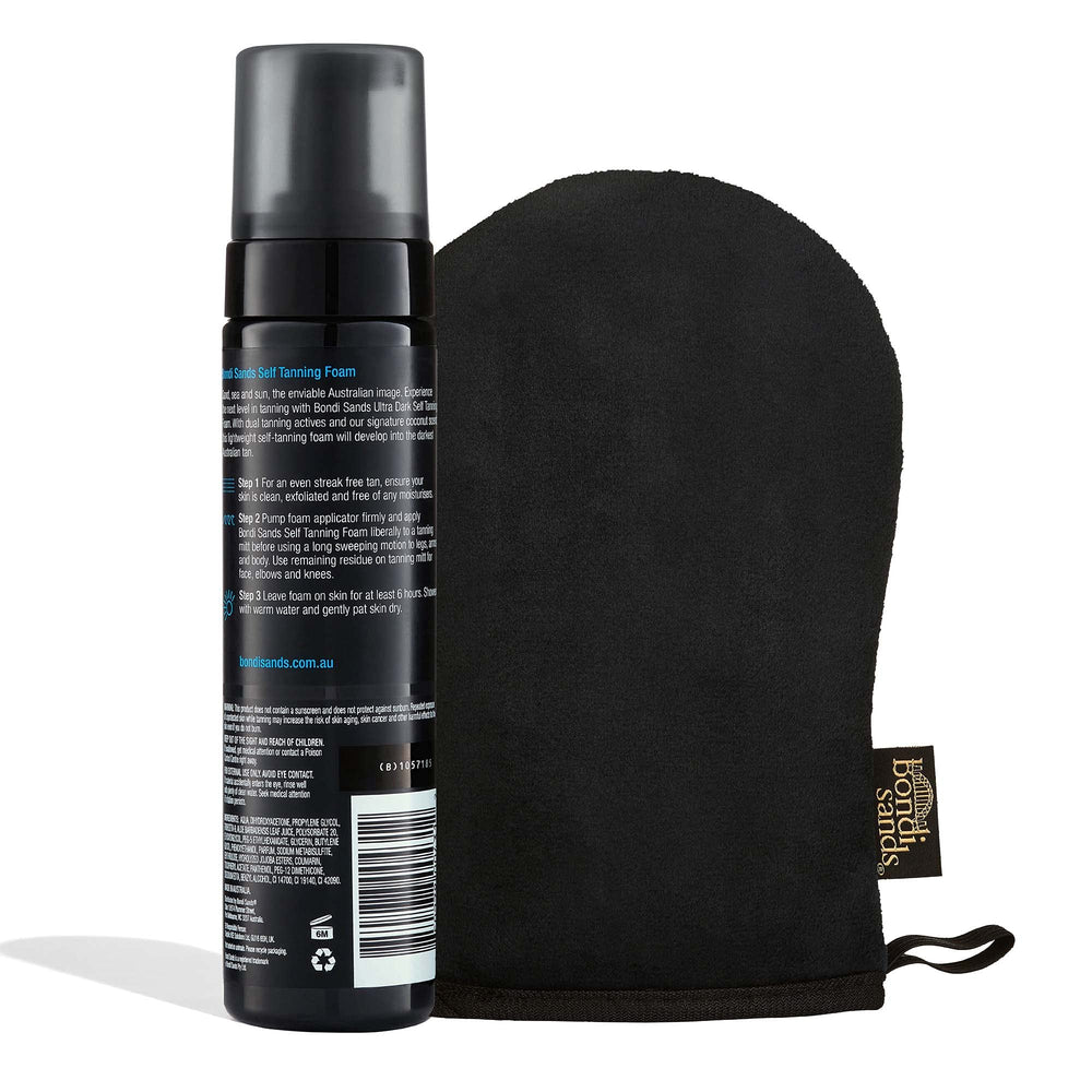 Bondi Sands: aplicador doble lado lavable para evitar manchas durante la aplicación.