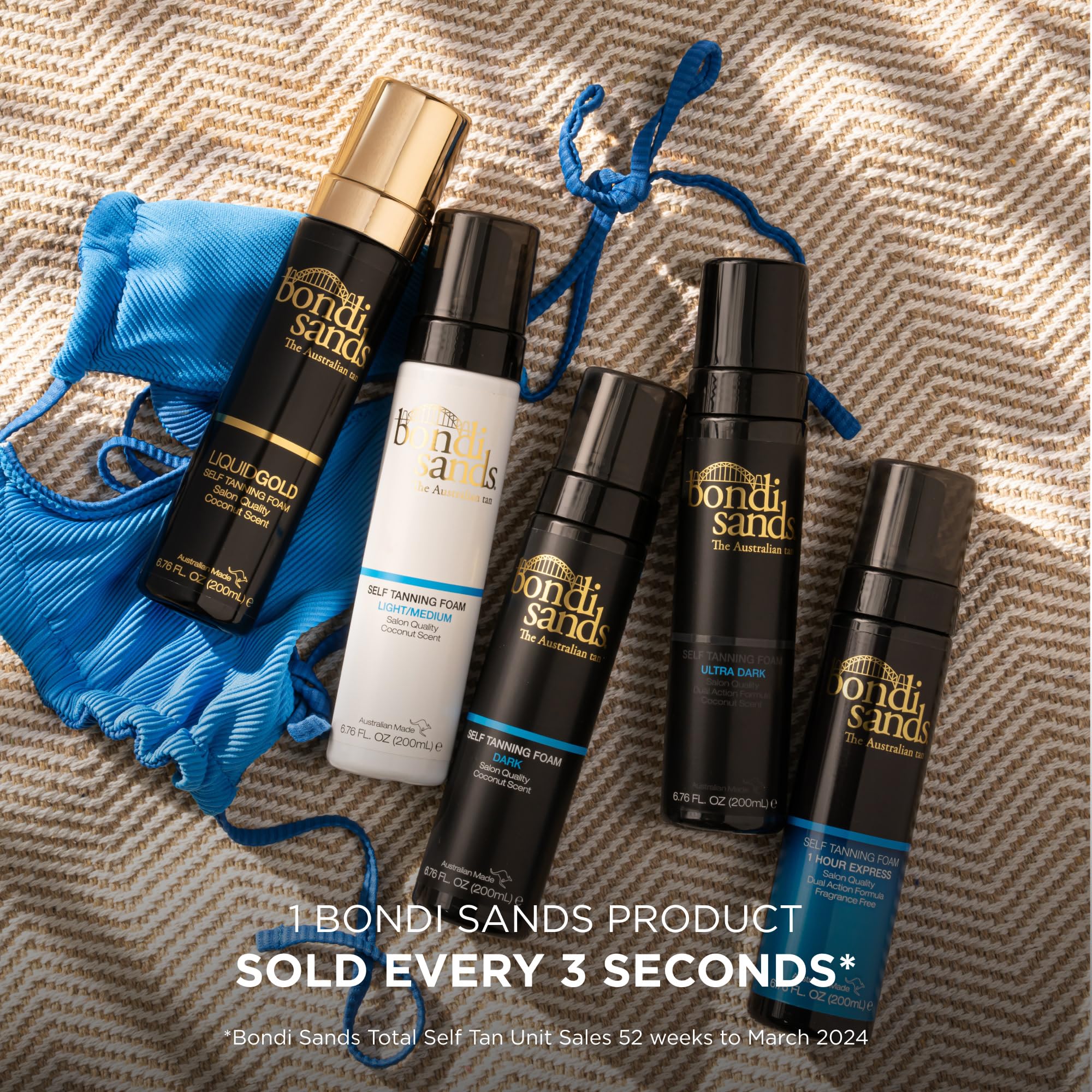 Bondi Sands Liquid Gold aroma a coco para una experiencia agradable.