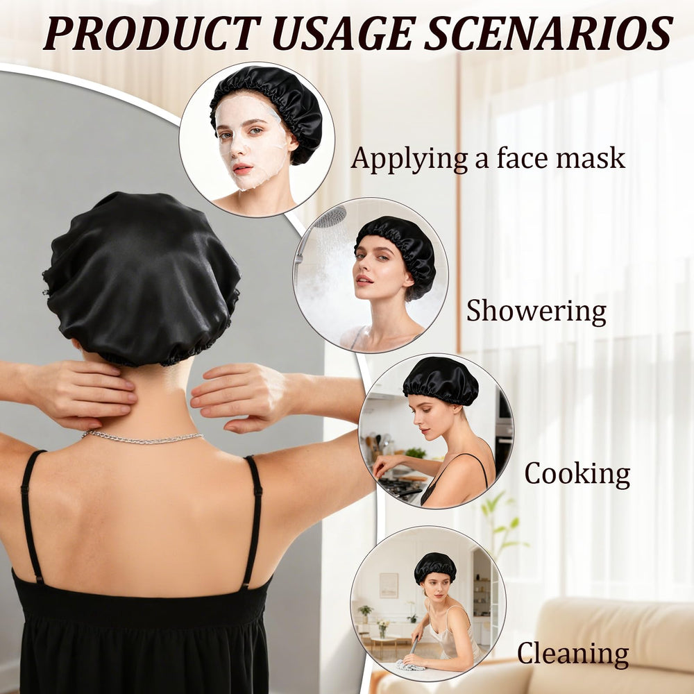 bonete envolvente para todo tipo de cabello, evita tirones y frizz nocturno.