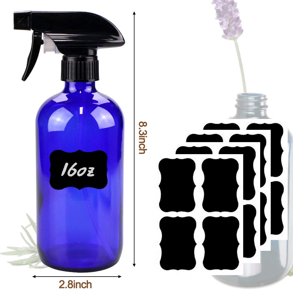 Protección UV en la botella de vidrio para mantener aceites estables.