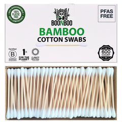 BOONBOO bastoncillos de bambú 600 unidades para limpieza suave y uso versátil.
