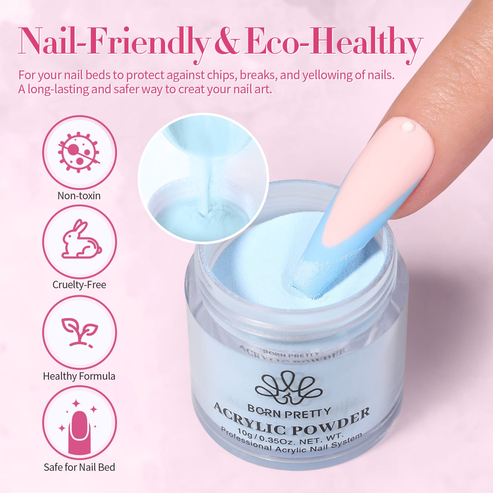 Aplicación sin lámpara de Born Pretty, proceso rápido y limpio