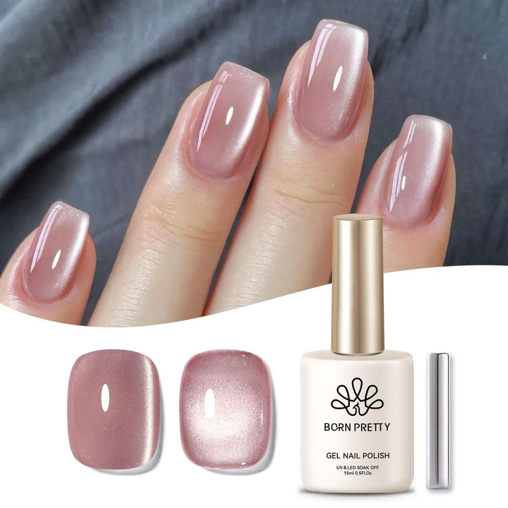 Born Pretty, botella de 15 ml con efecto ojo de gato para uñas brillantes