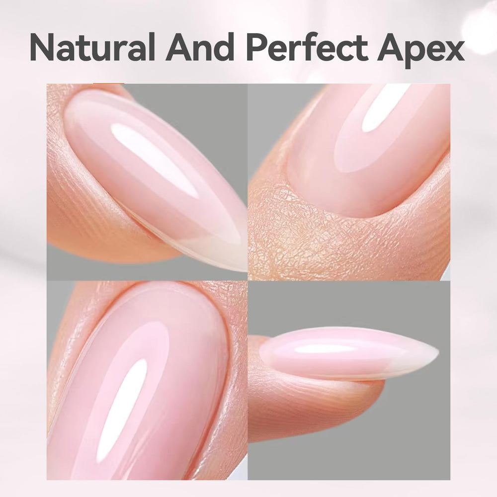 Base y top en una sola fórmula de Born Pretty Builder Gel para un acabado uniforme.
